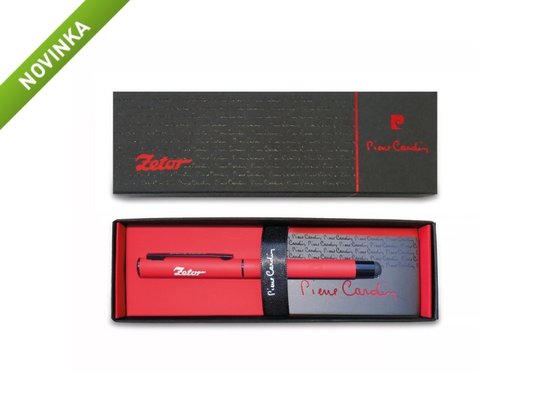 ZETOR - Pierre Cardin kovové pero se stylusom - červená